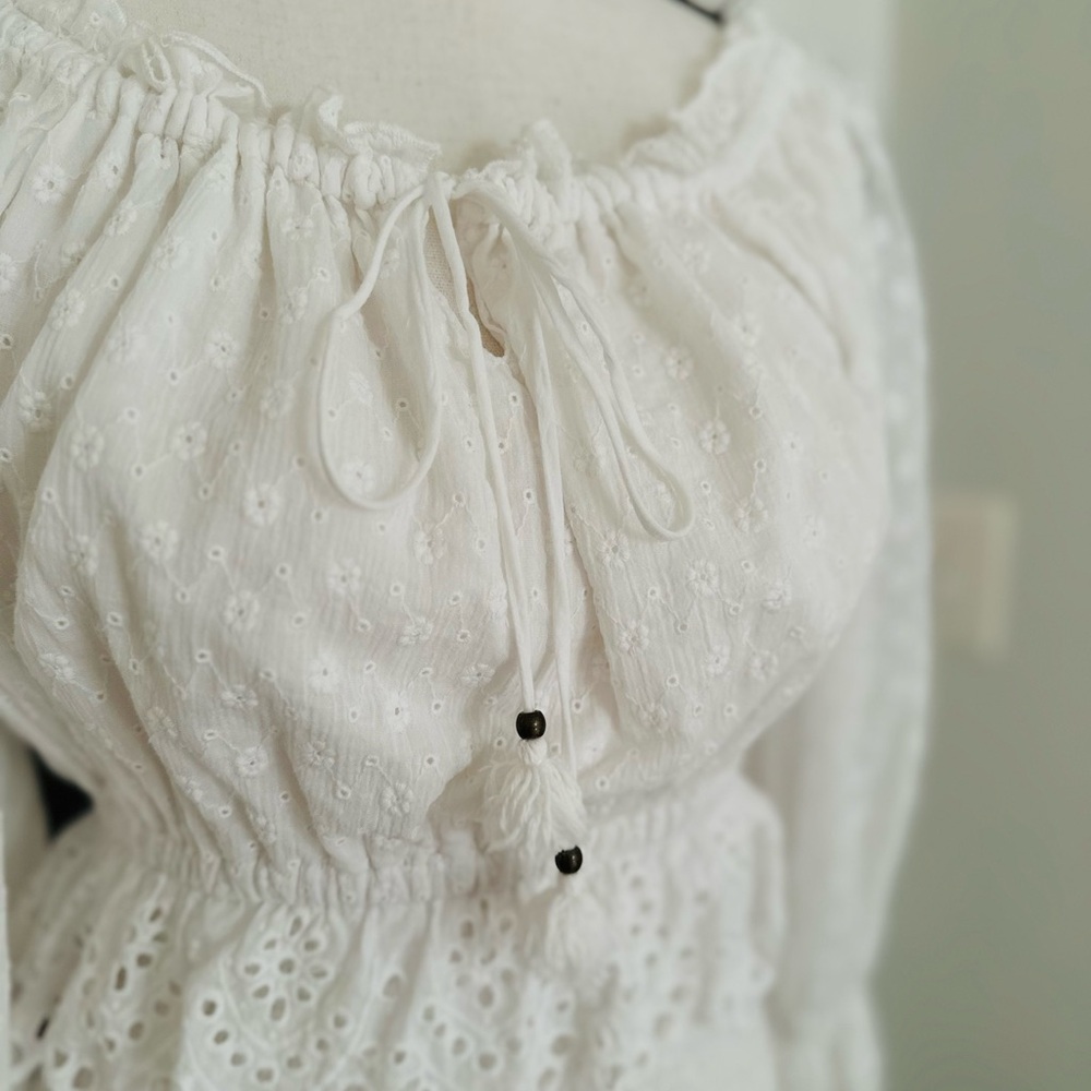 🌸 SPELL 🌸 Daisy Chain Ruched Mini Dress - Picture 5 of 11